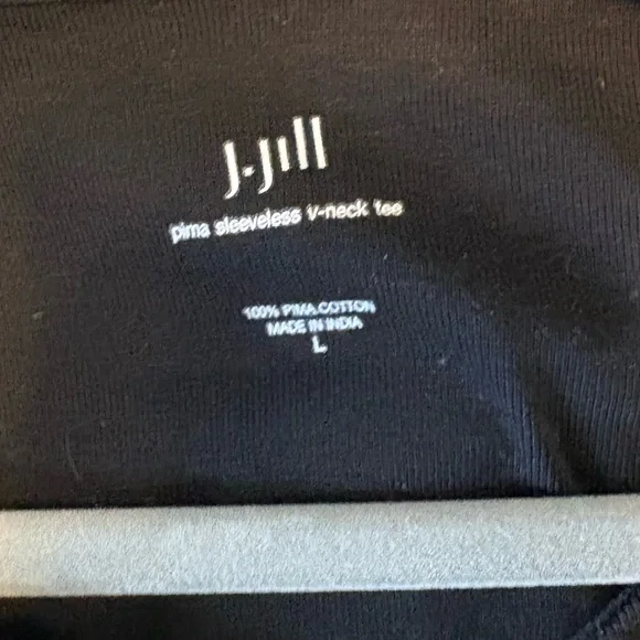 🖤 Classic J.Jill Black Pima Cotton Tank — Size L - Picture 2 of 7